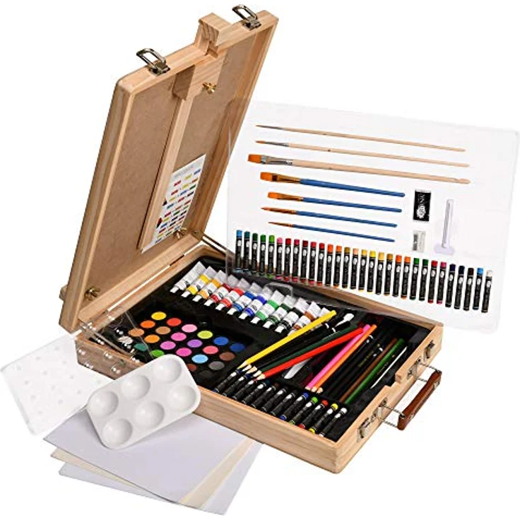 Artina XXL 188tlg Malset mit Malkoffer & Tischstaffelei – Voll ausgestattetes Künstler Set für Acryl, Aquarell und Ölkreide, ideal für Einsteiger und kreative Köpfe – Bild 4