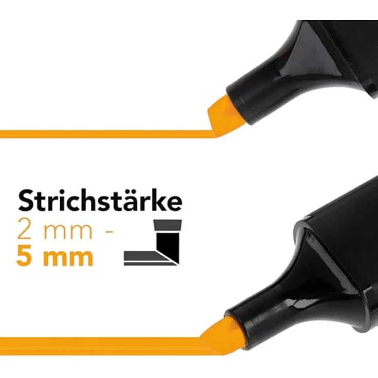 WESTCOTT Textmarker farbsortiert, 6 St., Ergonomisch mit Keilspitze, schnell trocknend, verschiedene Farben – Bild 3
