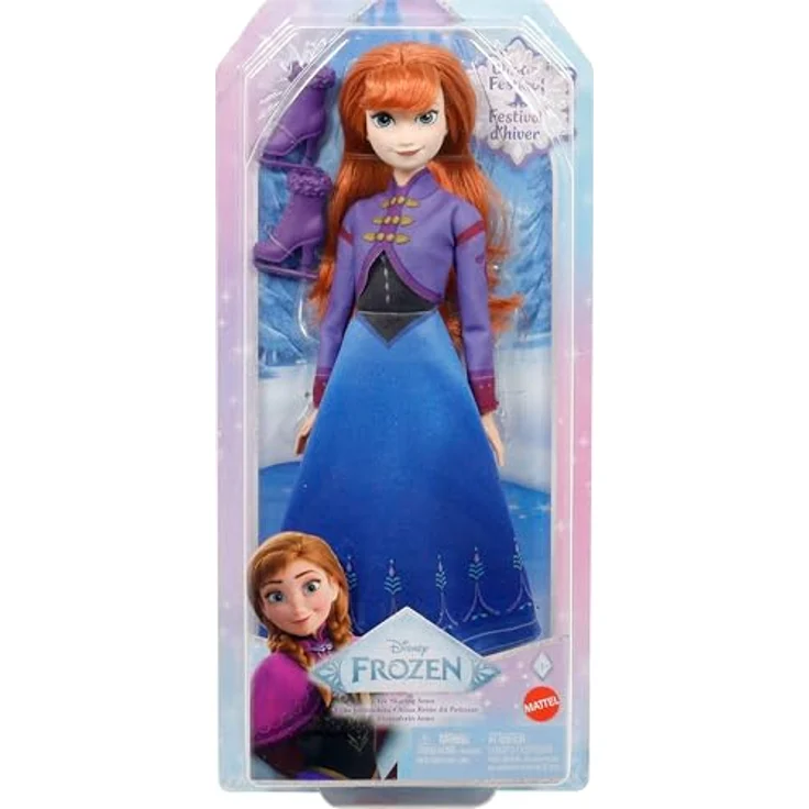 Mattel® Anziehpuppe Disney Die Eiskönigin - Anna, Winterfest-Kleid, Jacke und 2 Paar Schuhe, magisch – Bild 6