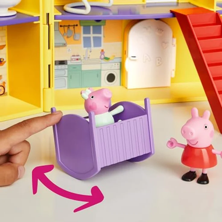 Hasbro Peppa Pig Puppenhaus, Peppas großes Haus mit 7 Zimmern und Zubehör, für Kinder ab 3 Jahren – Bild 8