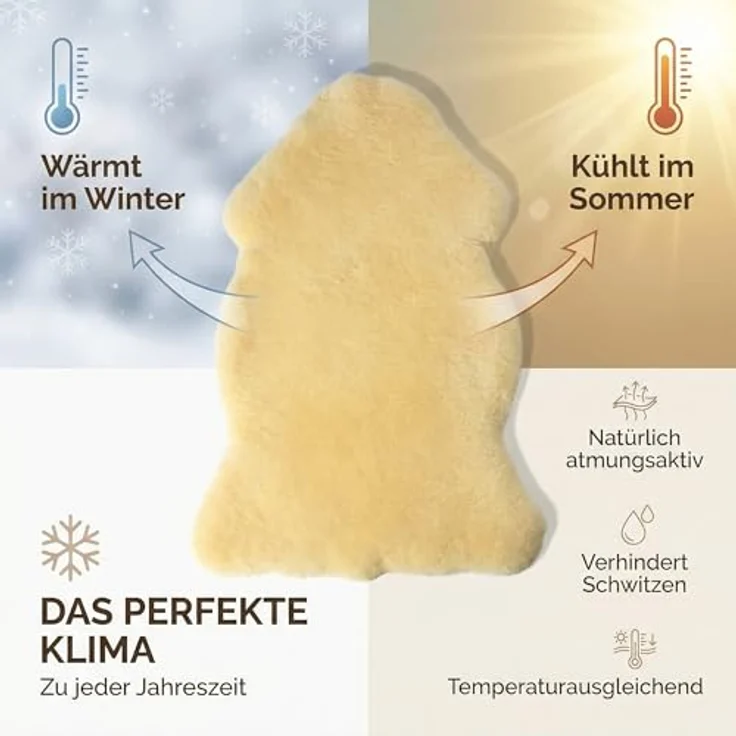 Baby Lammfell LANABEST. Premium Qualität, fabrikfrisch, schadstoffarm. Medizinische Gerbung, 30°C waschbar. Öko-Tex. Deutsches Merino Schaffell. Als Babyfell oder für den Kinderwagen. Geschenkqualität. Länge ca. 70 cm – Bild 8