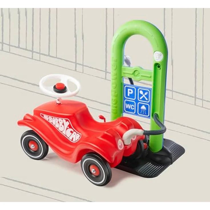 BIG Bobby Car Tankstelle, Spielzeug-Zubehör zur Förderung von Kreativität und motorischen Fähigkeiten – Bild 3
