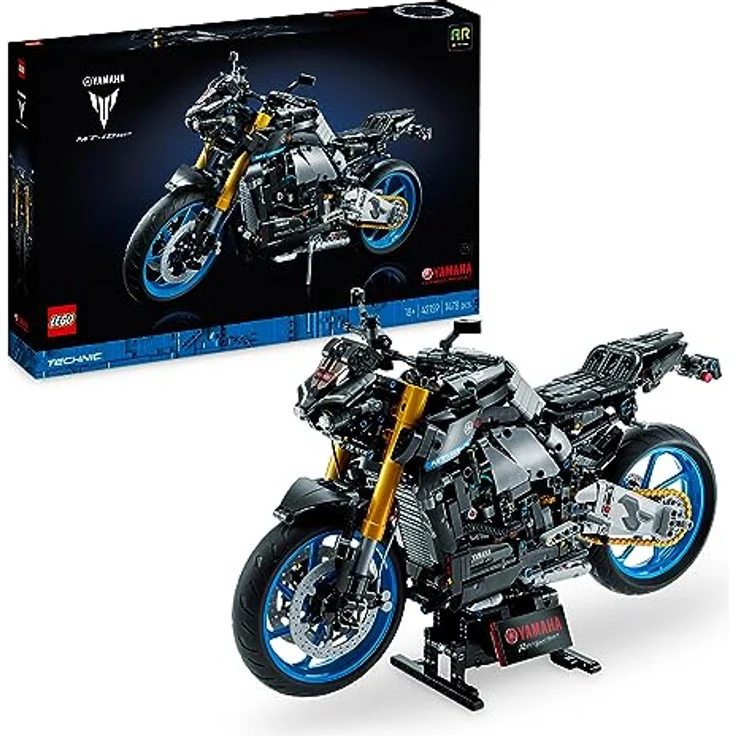 LEGO 42159 Technic Yamaha MT-10 SP Motorrad-Modellbausatz für Erwachsene, authentisches Fahrzeug-Modell mit 4-Zylinder-Motor, funktionsfähiger Lenkung und AR-App, Geschenk für Männer und Frauen – Bild 1