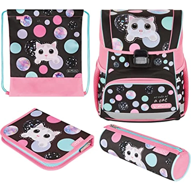 Herlitz Schulranzenset Loop Plus Cute Cat – Bild 2