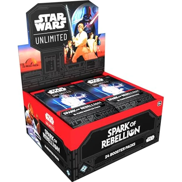 Fantasy Flight Games FFG Star Wars: Unlimited Spark of Rebellion Booster-Display 24 Stück Booster Englisch, mit seltenen Karten und Folienkarten