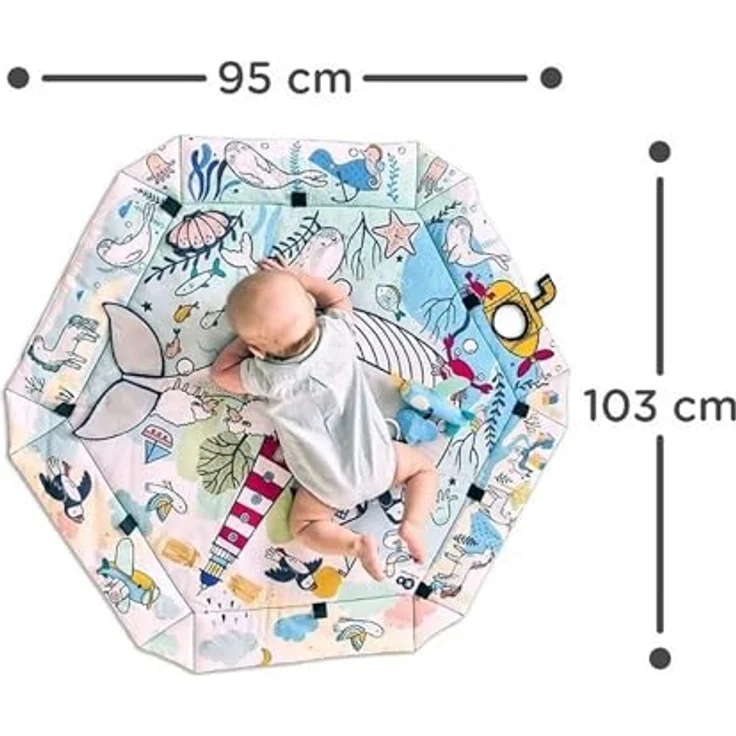 Kinderkraft Smartplay SEA, mehrfarbig, Lernspielmatte für Babys – Bild 4