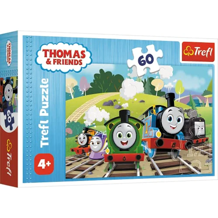Trefl Puzzle 60 - Thomas die Lokomotive, 60 Teile, 330 x 220 mm, leuchtende Farben, kognitive Förderung für Kinder – Bild 1