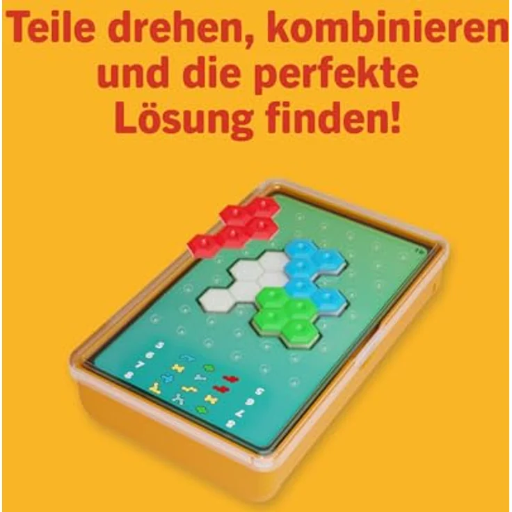 Kosmos Ubongo! Extrem Brain Games, Solo-Knobelspiel mit 200 Aufgaben und 15 Legeteilen, handliches Mitnahmeformat – Bild 4