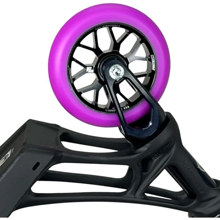 Fantic26 Stuntscooter Fantic26 Spy7 Stunt-Scooter Rolle 110mm Abec11 Schwarz /Pu Lila, Leichte Aluminiumlegierung, ABEC-11 Kugellager, 110mm Durchmesser – Bild 4