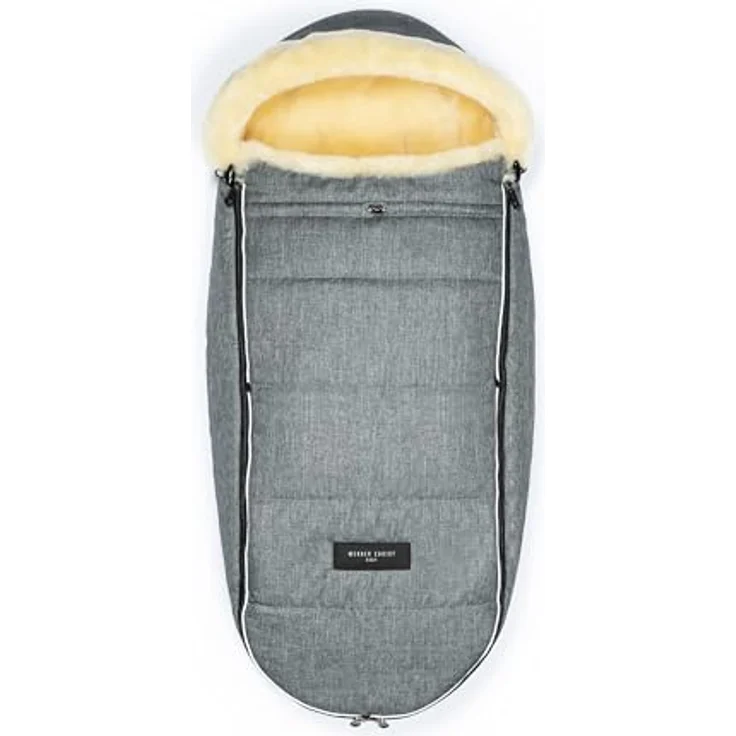 Werner Christ Lammfell-Fußsack LADIS - für kleine Reisebuggys, medizinisches Lammfell, grau-meliert – Bild 5