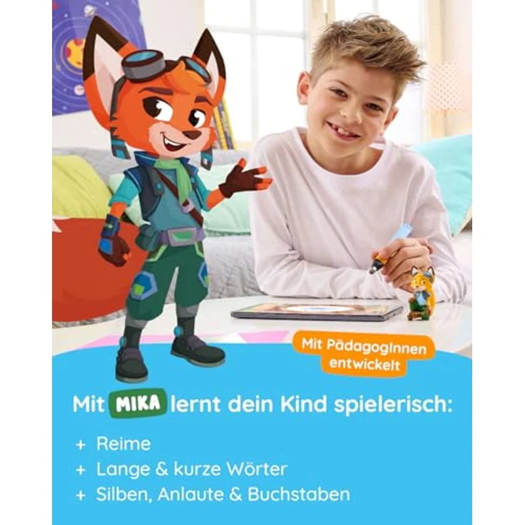 Edurino Lernspielzeug Edurino Figur Mika, Lernfigur für Erstes Lesen & Schreiben mit Zugriff auf die Lernwelt „Erstes Lesen und Schreiben ab 4“ – Bild 3
