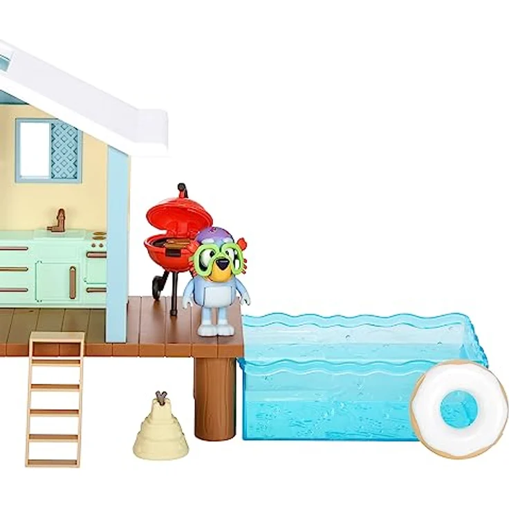 Moose Bluey Beach Cabin Playset, Spielzeughaus mit exklusiver Figur in Schutzbrille, hochwertig verarbeitet – Bild 6