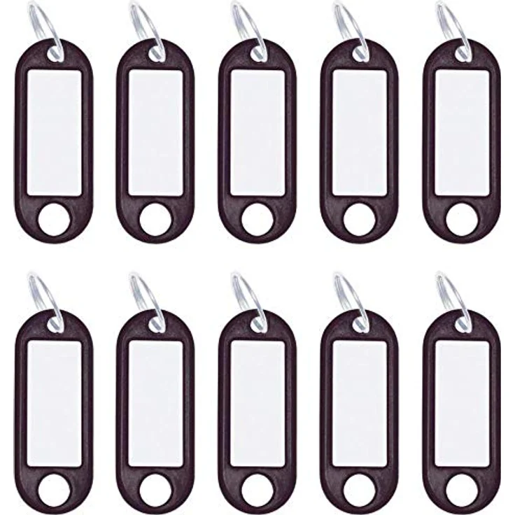 WEDO 262801801 Schlüsselanhänger Kunststoff (mit Ring, auswechselbare Etiketten) 100 Stück, schwarz – Bild 3