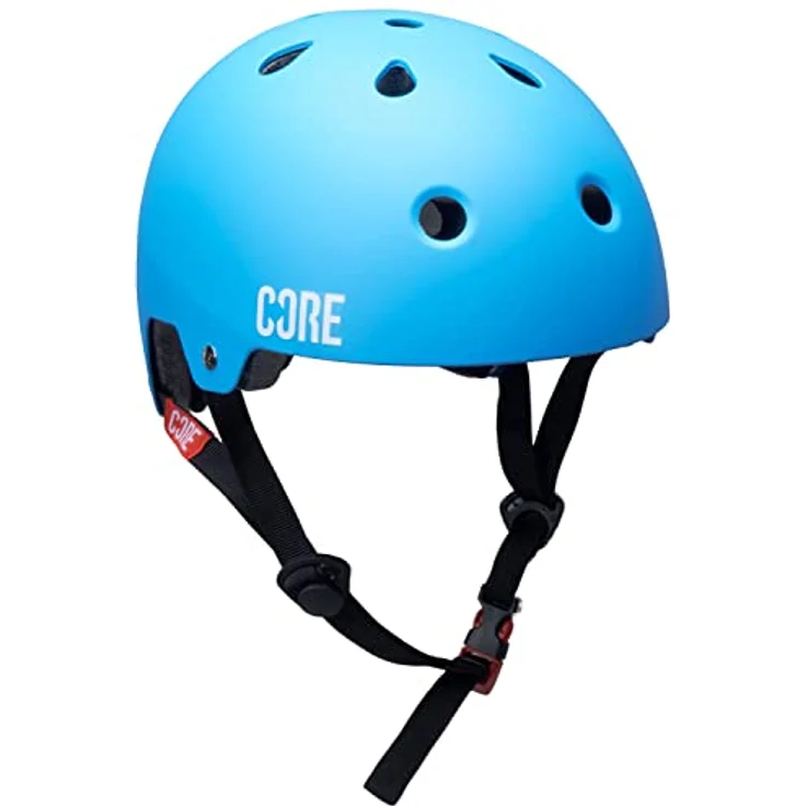 Fantic26 Core Street Stunt-Scooter Skateboard BMX Helm + Fantic26 Sticker (L/XL, Blau/Weiß) - Sicherer und stylischer Kinderfahrradhelm – Bild 3