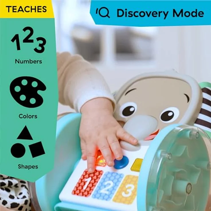 Baby Einstein Chase & Tap Earl, interaktives Krabbelspielzeug mit 2 Positionen, mehr als 50 Phrasen in 4 Sprachen, abwischbar, ab 6 Monaten – Bild 4