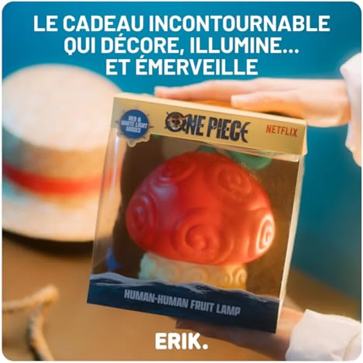 Grupo Erik One Piece Netflix Lampe Mensch-Mensch-Frucht, LED Tischlampe mit kalt-weißem Lichtmodus, 17 cm – Bild 5
