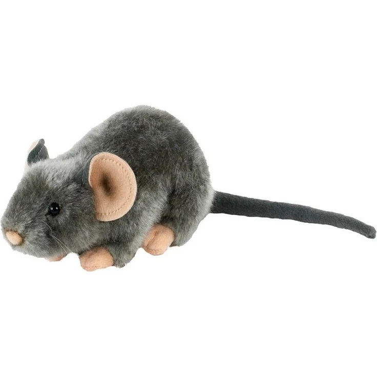 Teddys Rothenburg Kuscheltier Maus grau 30 cm, kuschelweicher Plüsch, waschbar bis 30°C Uni-Toys – Bild 1