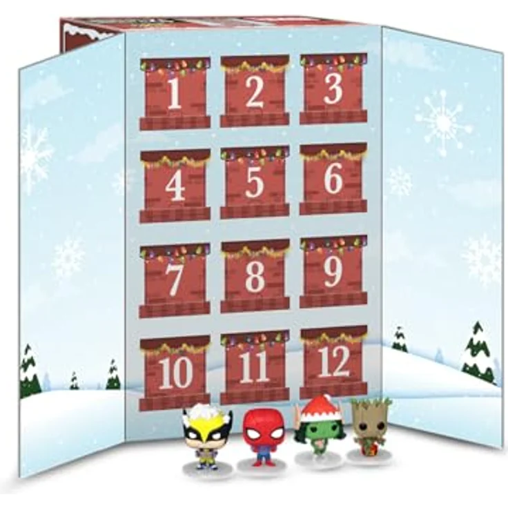 Funko Countdown Calendar: Marvel 12-Day - Vinyl-Minifigur Adventskalender - 12 Tage der Überraschung - Mystery Box - Geschenkidee - Weihnachten – Bild 2