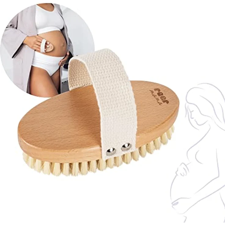 reer mama Massagebürste, sanfte Trockenbürste für den Babybauch – Bild 1