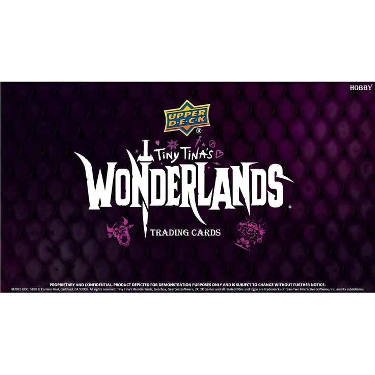 The Upper Deck Company Tiny Tina's Wonderlands Trading Cards, 100-Karten-Basisset mit seltenen und epischen Karten