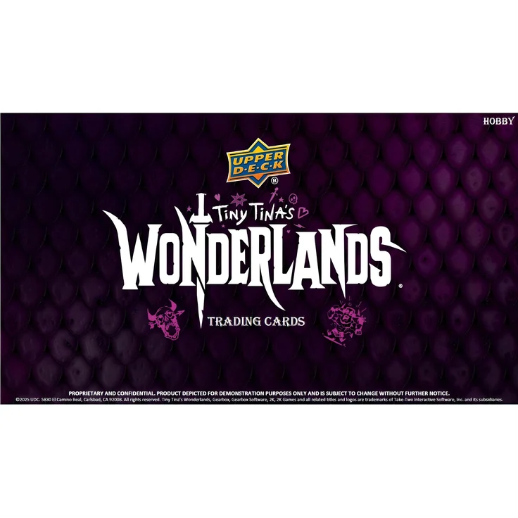 The Upper Deck Company Tiny Tina's Wonderlands Trading Cards, 100-Karten-Basisset mit seltenen und epischen Karten