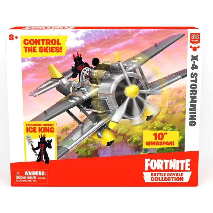 Giochi Preziosi Fortnite Stormwing Plane mit Actionfigur, Miniaturfahrzeug, lizenziertes Sammlerstück