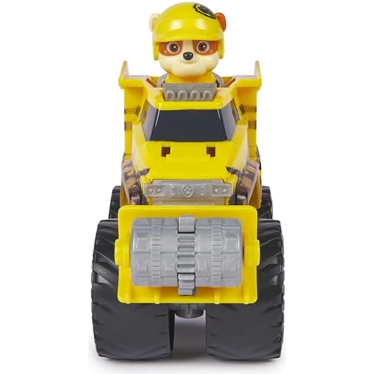 Paw Patrol Rubble’s Bulldozer, Spielzeugauto mit ausfahrbarer Pflugwalze und Rubble-Figur im Rescue Wheels Look – Bild 4