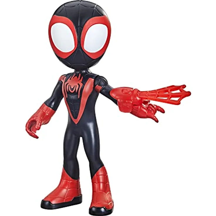 Spidey and His Amazing Friends Miles Morales: Spider-Man Action-Figur, 22,5 cm groß, beweglich mit ansteckbarem Web-Zubehör, rot/blau, ab 3 Jahren – Bild 1