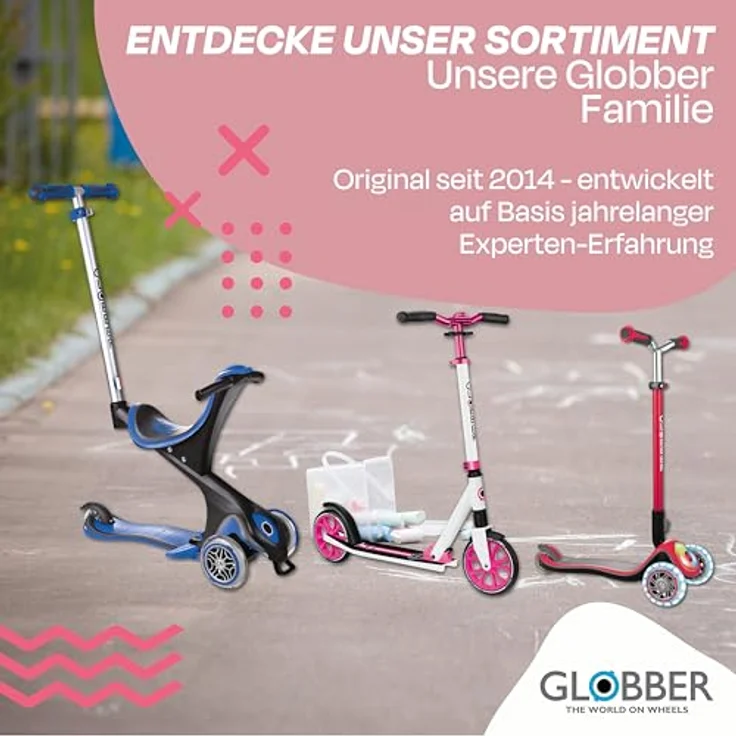 Globber Primo Foldable Plus Light - 3 Wheels Scooter, LED Räder, Pastelrosa-Pink – Bild 8
