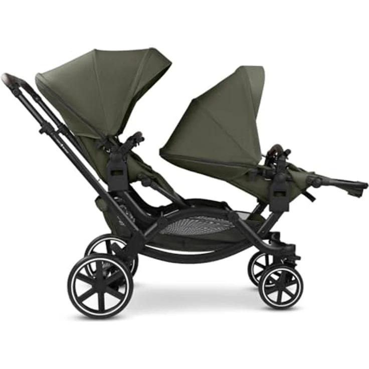 ABC Design Geschwisterwagen Zoom 2, Flexibel kombinierbar, Avocado – Bild 4