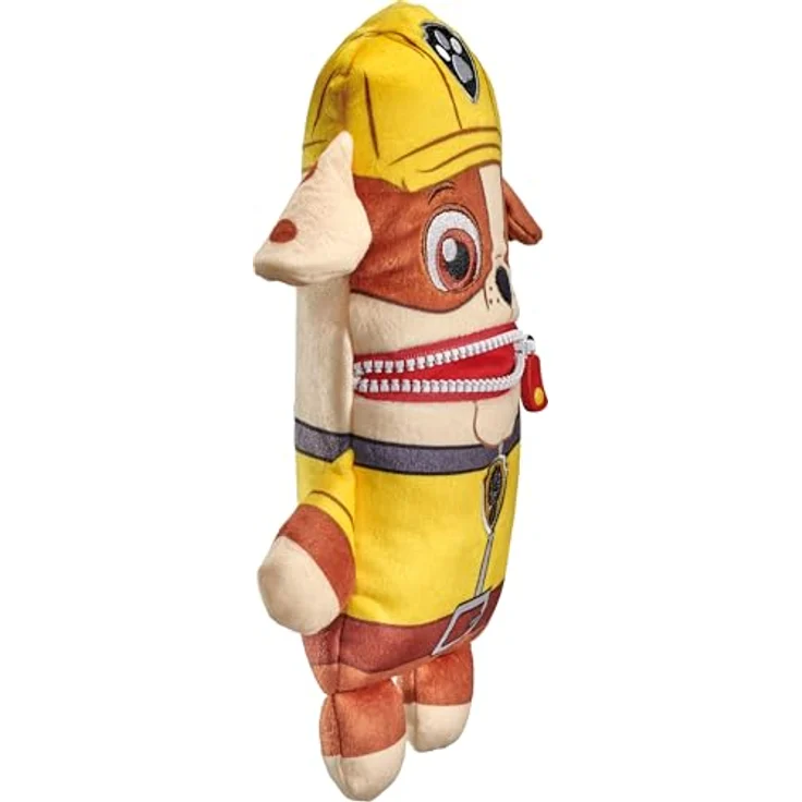 Schmidt Spiele Sorgenfresser Paw Patrol Rubble, 27 cm Plüschfigur aus hochwertigem, elastischem Material, handwaschbar, ab 0 Jahren – Bild 4