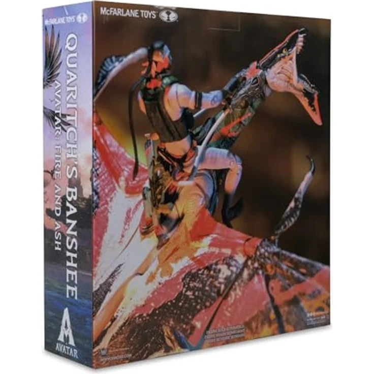 McFarlane Toys Avatar: Fire and Ash Actionfigur Quaritch's new Banshee, detailreich und beweglich, inklusive Ständer, kompatibel mit 7-Zoll-Figuren – Bild 11