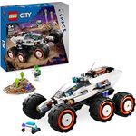 LEGO City Weltraum-Rover mit Außerirdischen, Auto-Set mit Roboter- und Alien-Spielzeug-Figuren, Geburtstagsgeschenk für Jungs und Mädchen ab 6 Jahren, mit 2 Minifiguren und einer Planetenkulisse 60431