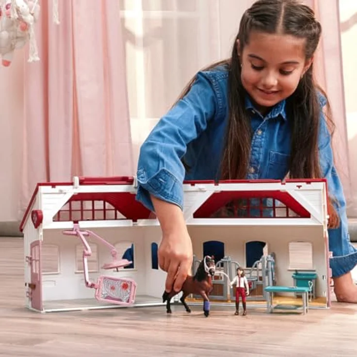Schleich Pferdeklinik Heilende Hufe, Spielset Horse Club mit Röntgenfunktion und medizinischer Ausstattung, ca. 48 x 32 x 14 cm – Bild 3