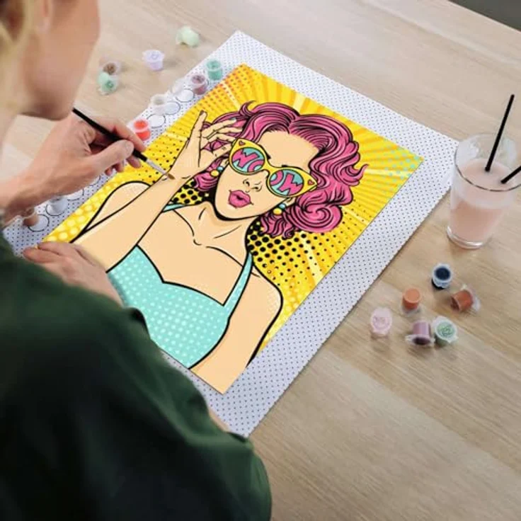 Ravensburger CreArt Malen nach Zahlen, ART Collection Leinwand "Lady in Pink", 30x40 cm, für Erwachsene, Made in Europe – Bild 4