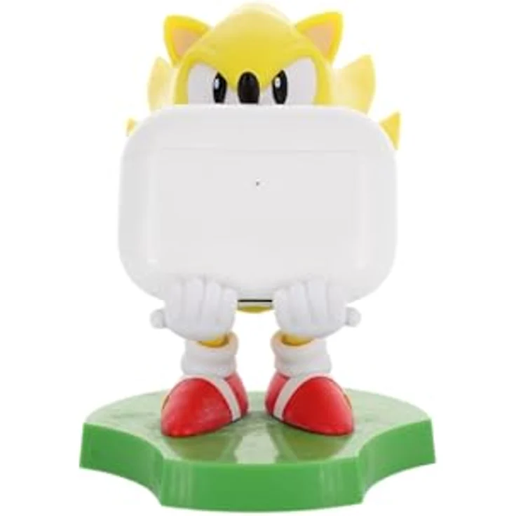 Exquisite Gaming Sonic the Hedgehog Super Sonic Mini Cable Guy, detailreiche Sammelfigur zur Halterung von Earpod Cases und Smartphones – Bild 2