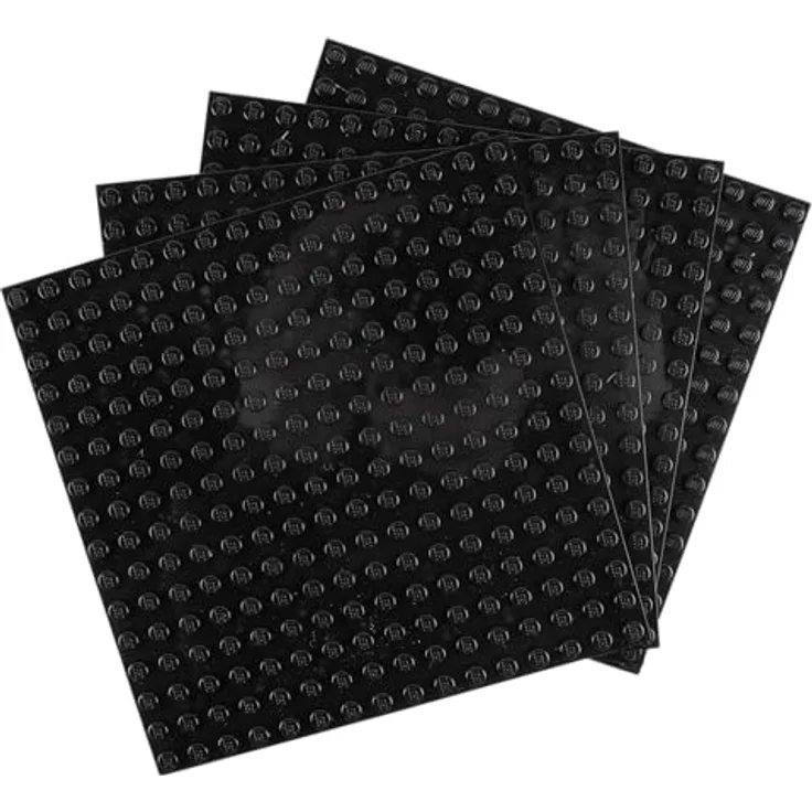 Stein-Experte Lego® 16x16 Bauplatten Schwarz, 4 Stück – Beidseitig bebaubar & langlebig – Bild 1