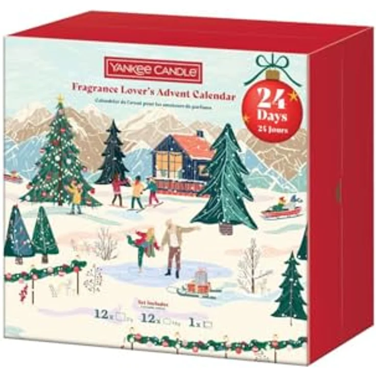 Yankee Candle Après Ski, Adventskalender mit 12 Teelichtern & Glasvotivkerzen in verschiedenen Düften – Bild 2