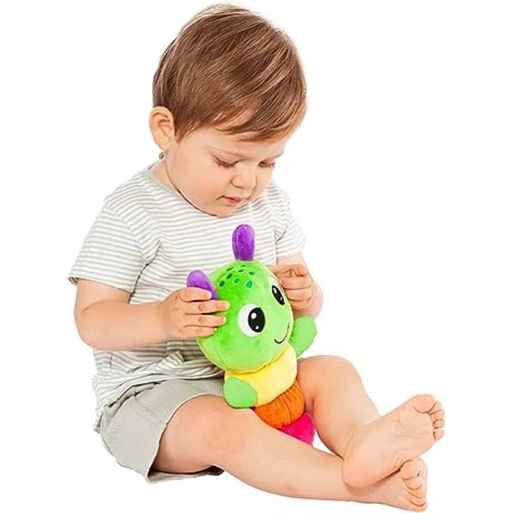 MOLTO Wurm gusyluz, Kuscheltier mit Lichtern und Melodien, ideal zum Schlafen und Spielen – Bild 1