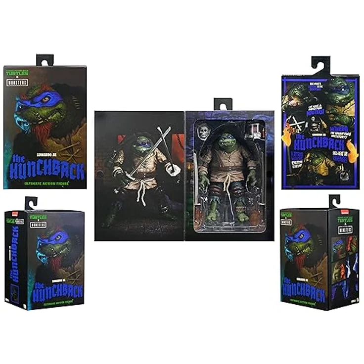 NECA - Universal Monsters vs TMNT Leonardo As Hunchback ULT 7 Actionfigur, limitierte Auflage, detailgetreu, Mehrfarbig – Bild 2