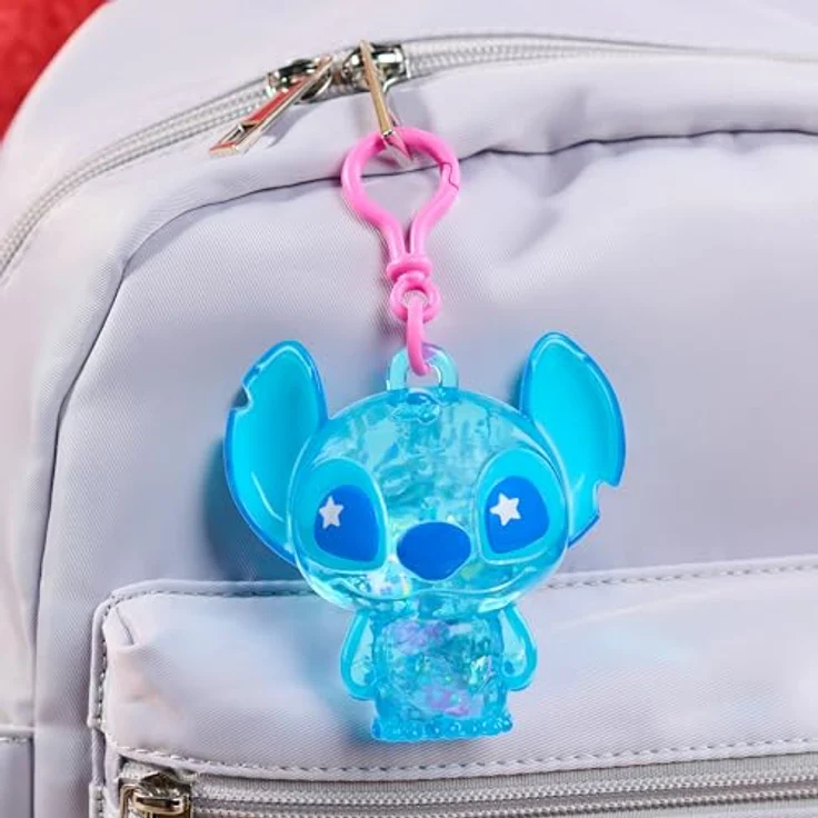Just Play Stitch Movie Blind Bag Clip On, 7,6 cm große glitzernde Spielzeugfigur mit Anhänger und bunten Perlen, transparent – Bild 2
