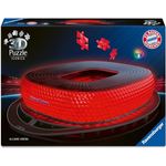 Ravensburger 3D Puzzle Iconics: Allianz Arena - detailgetreue Nachbildung mit LED-Licht, 216 Teile
