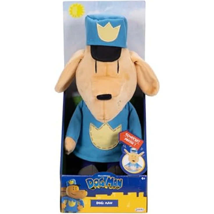 DOG MAN Plüsch-Feature Plüschhund Mann, 25 cm mit Geräuschfunktion und flipfähigen Ohren – Bild 6