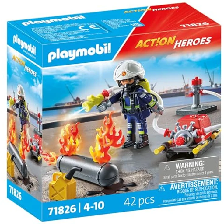 Playmobil® 71826 - Löschung eines Gastanks - Action Heroes mit Wasserpumpe und Hydrantenanschluss – Bild 5