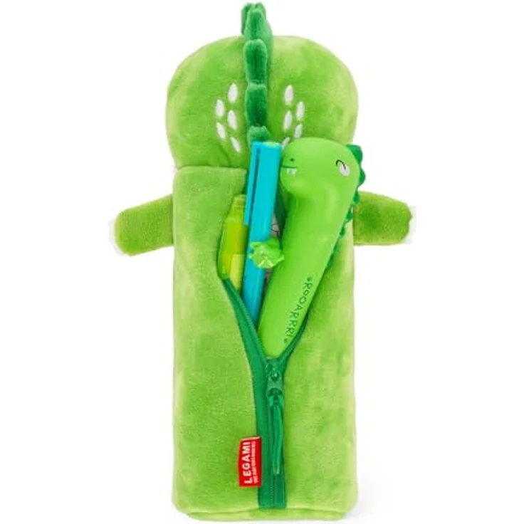 Legami Super Soft Federmäppchen, Dino-Motiv, 100% Polyester, mit Malvorlage, L 24,5 cm, H 24,5 cm, L 80 cm – Bild 5