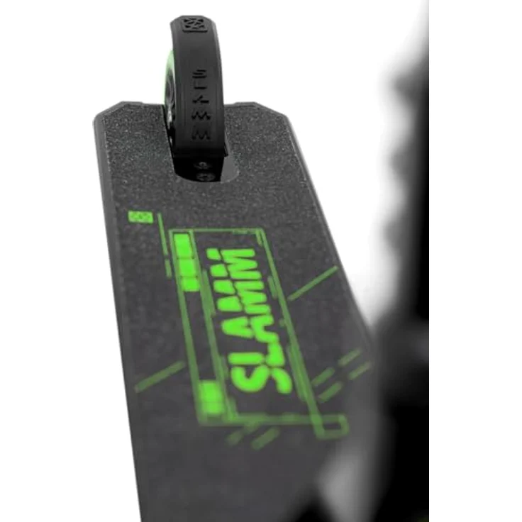 Slamm Klassischer Mini-Stunt-Scooter, 110mm Rollen, niedrige Fahrhöhe, Anfängerfreundlicher T-Stab, optimale Lenkung - Schwarz – Bild 3