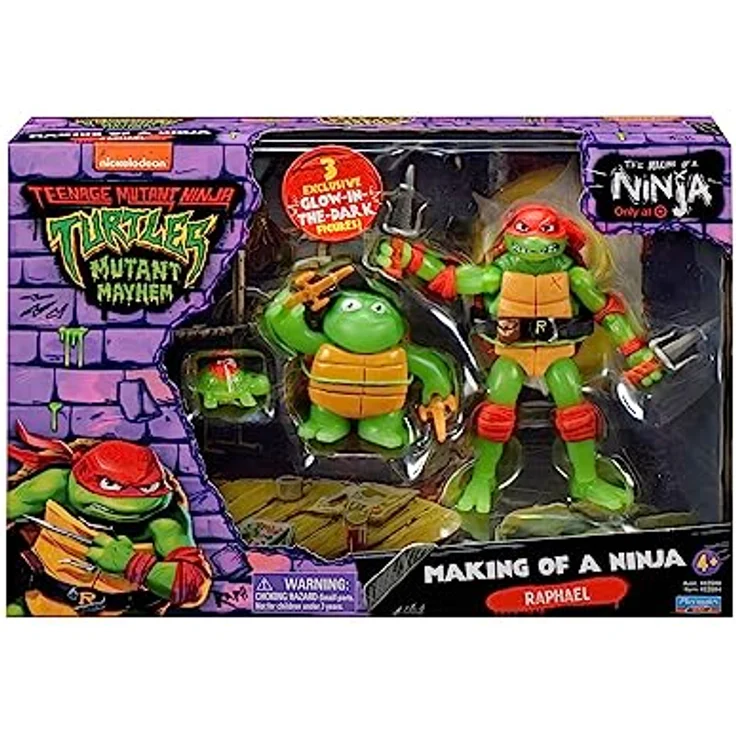 Teenage Mutant Ninja Turtles Krieger Ninja Turtles Evolution Raphael 3er Pack, Sammelfiguren – Bild 3