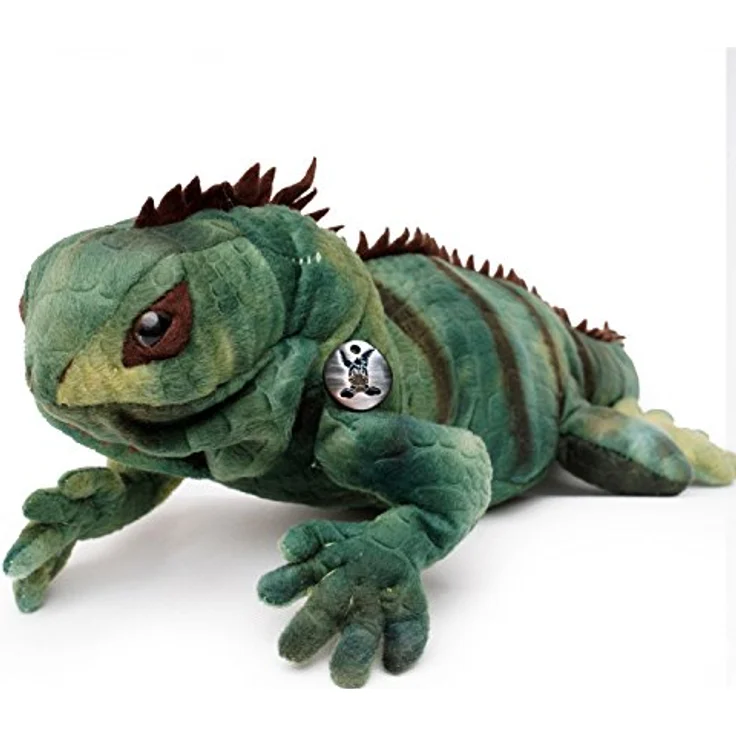 Kuscheltiere.biz Leguan Kuscheltier grün Iguana Echse Plüschtier 68 cm GRISU - Naturrealistisches Plüschtier aus hochwertigem Polyesterplüsch – Bild 1