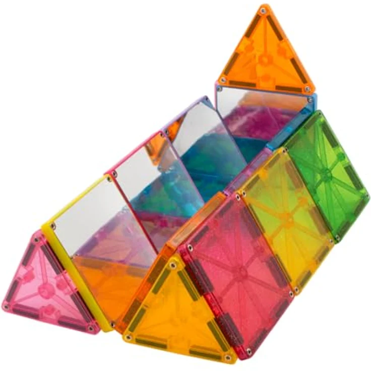 Magna-Tiles Stardust Set - Original Magnetische Baufliesen für Kreatives Offenes Spielen, Lernspielzeug für Kinder ab 3 Jahren (15 Stück inklusive Glitzer und Spiegel), Mehrfarbig, 15 Piece – Bild 5