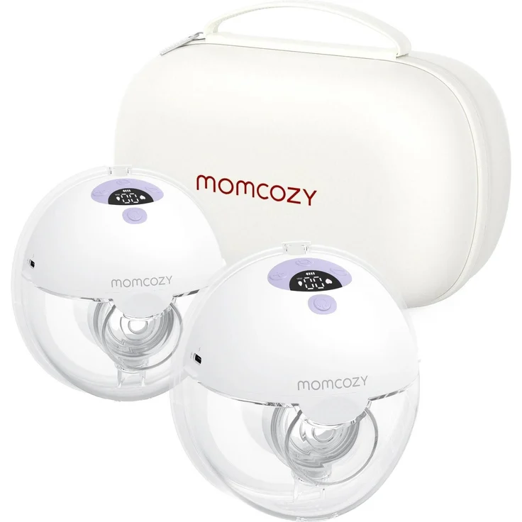 Momcozy M5, Milchpumpe in Grau, freihändig, tragbar, mit 3 Modi und 9 Stufen, BPA-frei und Mikrovibrationstechnologie